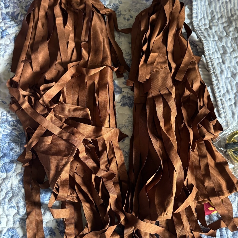 Women's Halloween Hippie Dress - Red and Brown - Picture 3 of 7